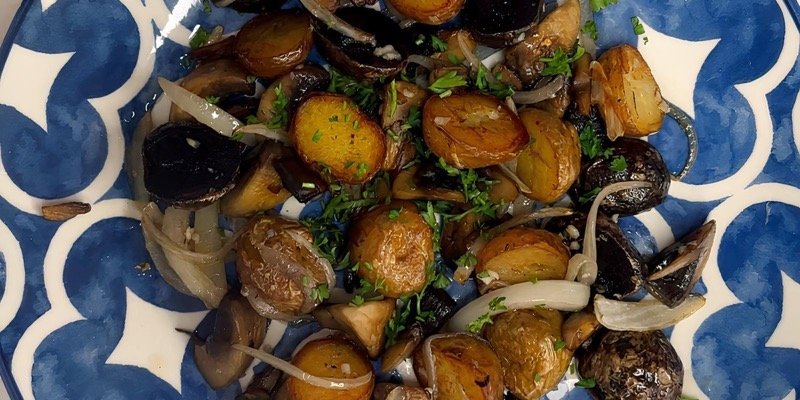Mushrooms with potatoes