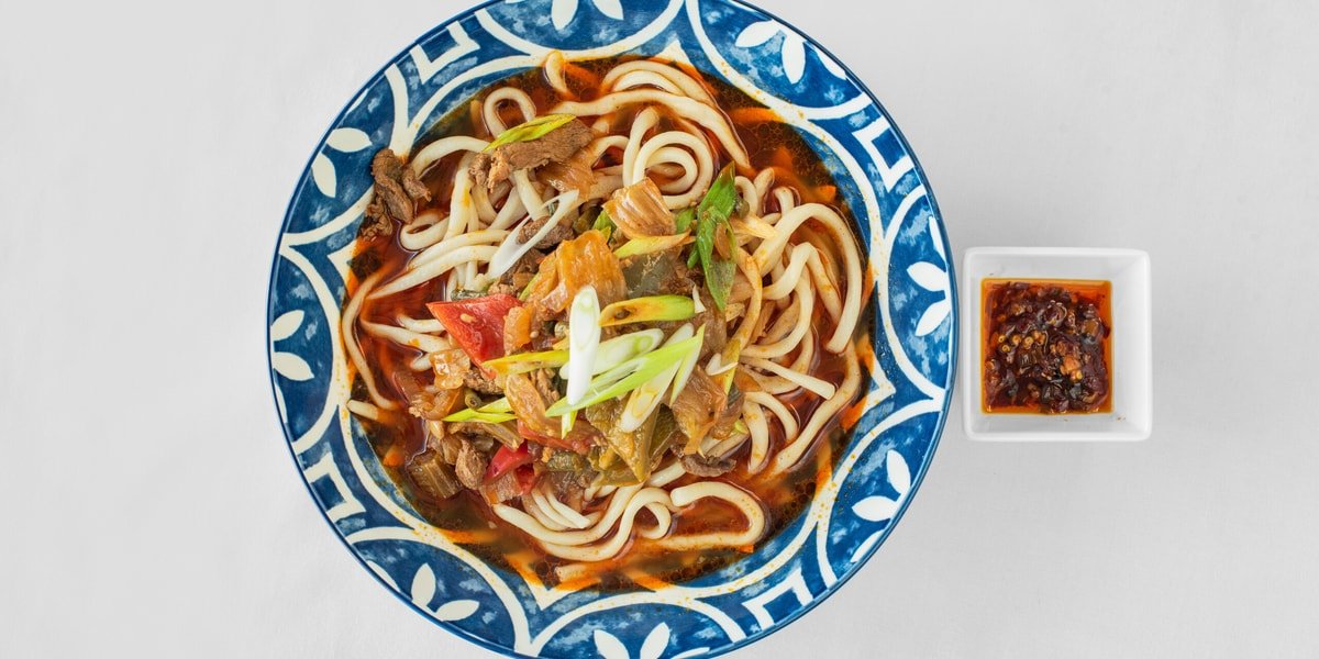 Uyghur Lagman noodle soup